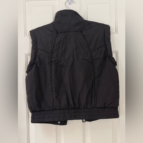 NWT BLACK SNAP UP PUFFER VEST JACKET-S - Picture 10 of 16
